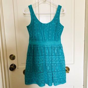 Turquoise As U Wish Summer Dress Size S EUC